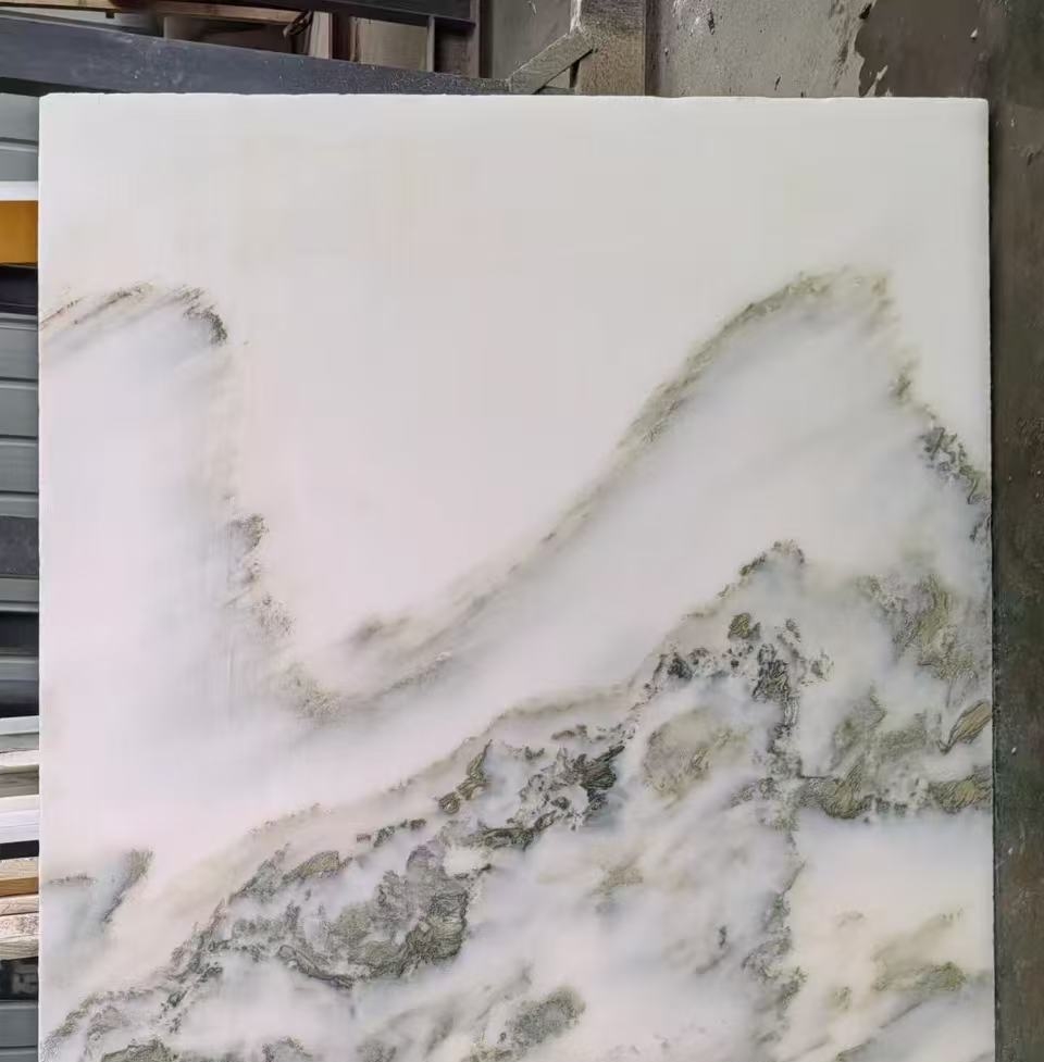 云南天然云石山水画定制各种尺寸厂家直销供应样品挑选价格商议