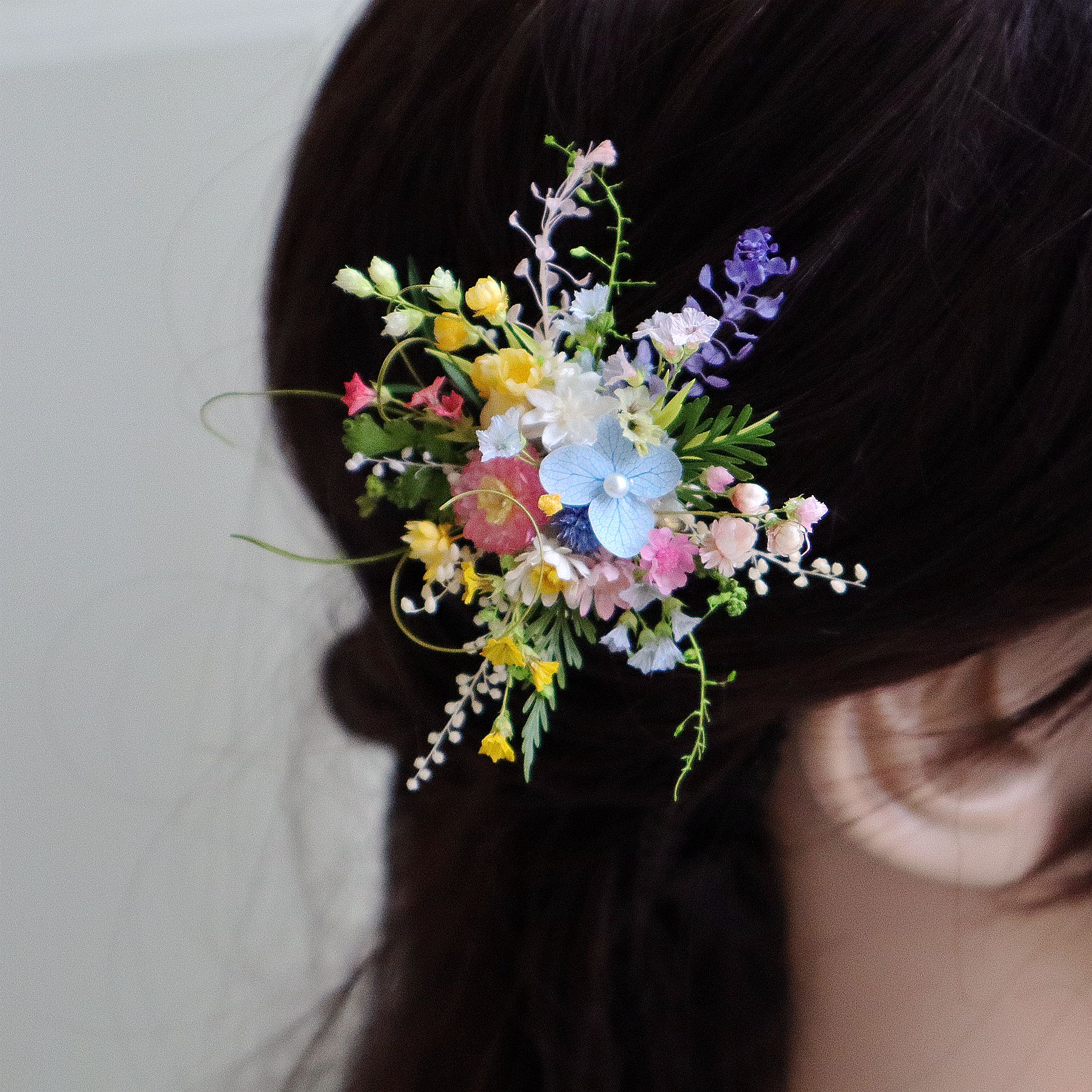 馨缘枝造原创设计永生花春季花园系列戒指婚礼纱旅拍配饰发夹成品