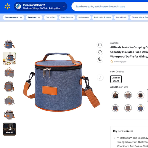 欧美单！圆形单肩手提车载户外野餐保温包保鲜冰包