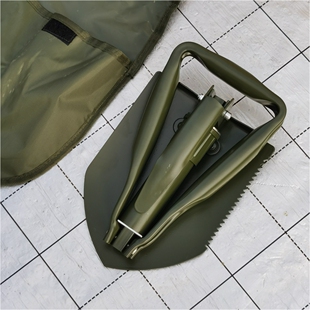 牛货多功能户外便携可折叠铁锹铁铲铁稿子登山探险防身工具工兵铲