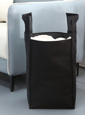 外单手提可折叠牛津料脏衣收纳袋 简约黑色35L V1