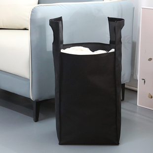 外单手提可折叠牛津料脏衣收纳袋 简约黑色35L