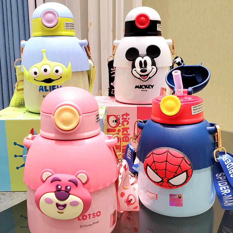 迪士尼卡通316不锈钢吸管保温杯