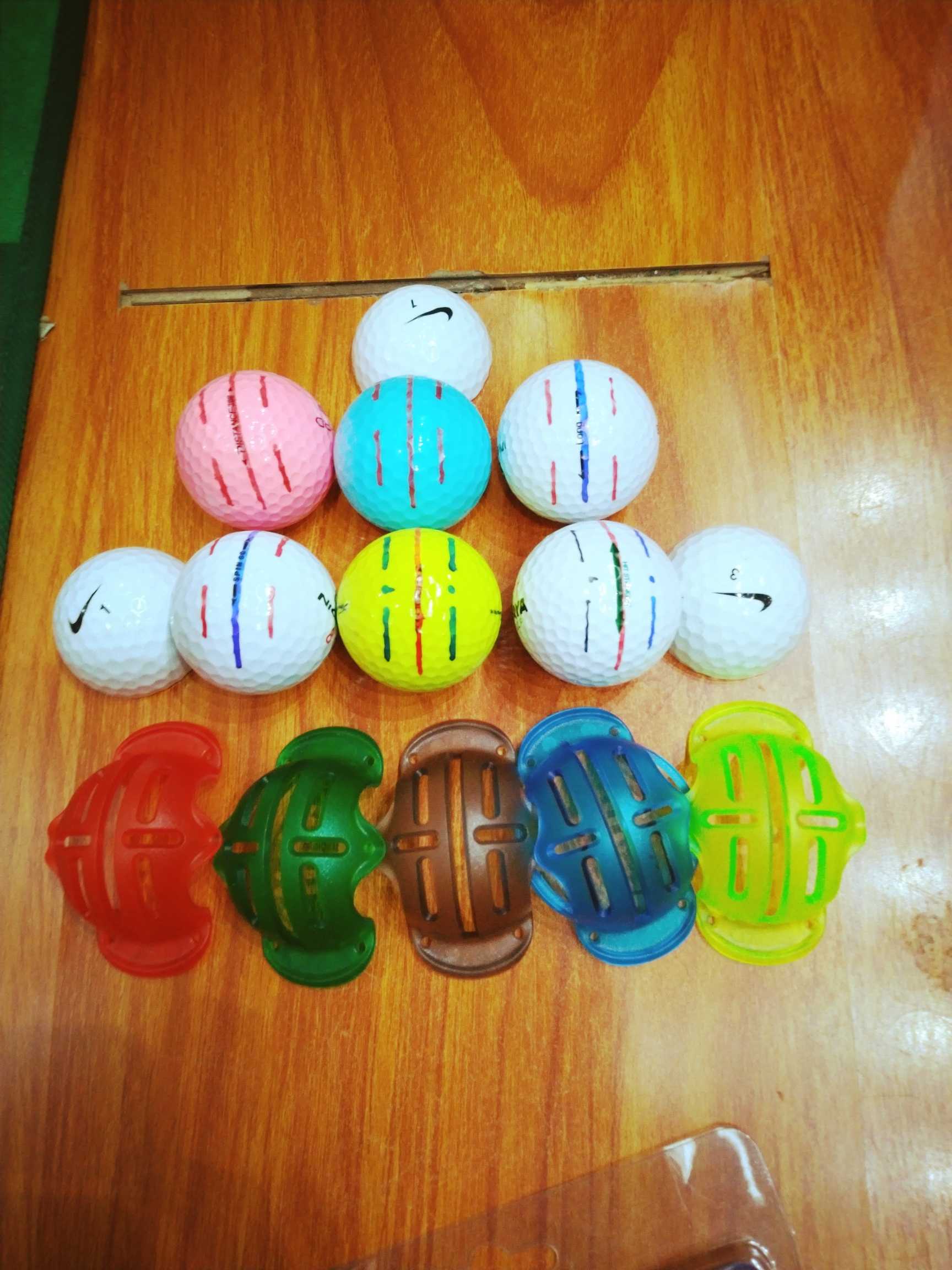 高尔夫画线器三轨迹画球瞄准线油笔果岭瞄线三只笔装golf配件组合