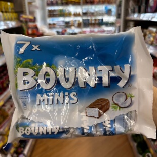 香港代购可可脂巧克力Bounty经典椰蓉夹心巧克力零食(代可可脂)