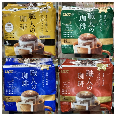 香港代购日本UCC职人挂耳咖啡醇香摩卡手冲速溶咖啡无糖袋装18x7g