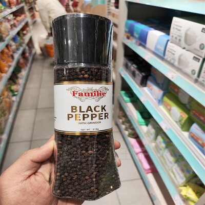 香港代购 进口 Familie黑胡椒210g  自带研磨器 牛排烤肉西餐调料