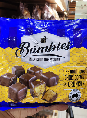 香港代购澳洲MENZ酥脆心蜂巢味蜂巢牛奶巧克力进口零食袋装150g