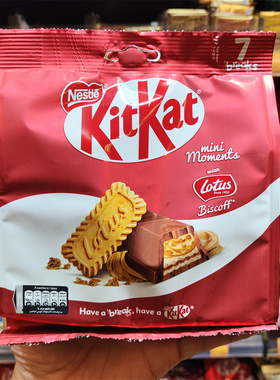 香港代购日本kitkat雀巢奇巧焦糖朱古力分享装116.2g