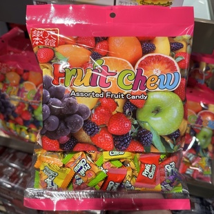 香港代购零食铁尺本馆软糖综合水果味软糖果500g喜糖