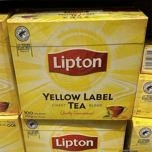 香港代购Lioton立顿黄牌精选红茶叶450g茶袋泡茶盒装100包