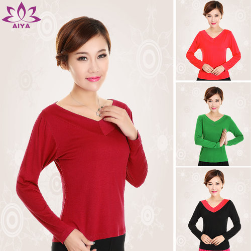 广场舞服装上衣长袖跳舞蹈表演出