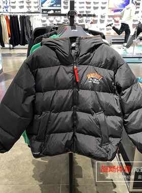 李宁冬季款新款男子反伍防泼水宽松鸭绒运动休闲短羽绒服 AYMT141