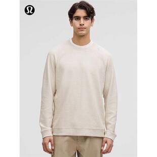 Textured男士双面针织棉混纺圆领卫衣丨lululemon丨LM3EOXS