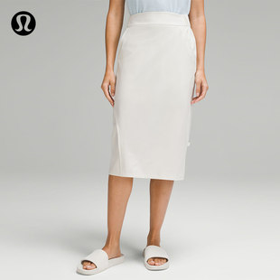 Travel Woven 女士高腰直筒半身裙丨lululemon丨LW8AILS