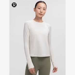 Swiftly 女士运动后侧网面长袖 T 恤丨lululemon丨LW3JKHS