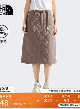 北面女防泼水直筒裙长裙