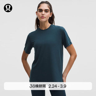Jersey 女士训练平纹针织短袖 T 恤丨lululemon丨LW3HQUS