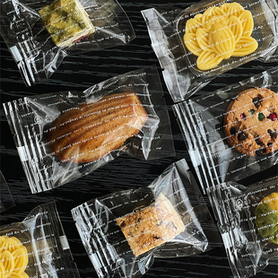 透明法文玛德琳绿豆糕包装袋费南雪切片磅蛋糕雪花酥曲奇饼干机封