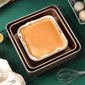水浴方形烤箱家用烘焙 9寸加高加厚不粘烤盘套装 古早蛋糕模具6
