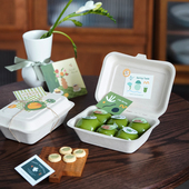 网红青团包装 盒子4粒6个蛋糕三明治汉堡沙拉便当野餐打包环保餐盒