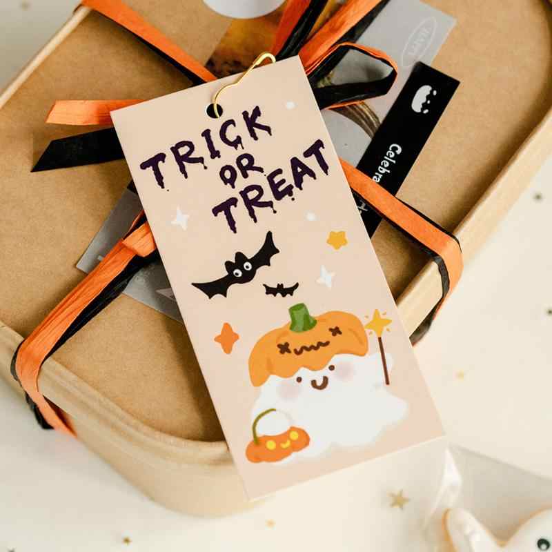 2025万圣节卡片吊牌饼干曲奇糯米船糖果包装盒饮料奶茶瓶diy装饰