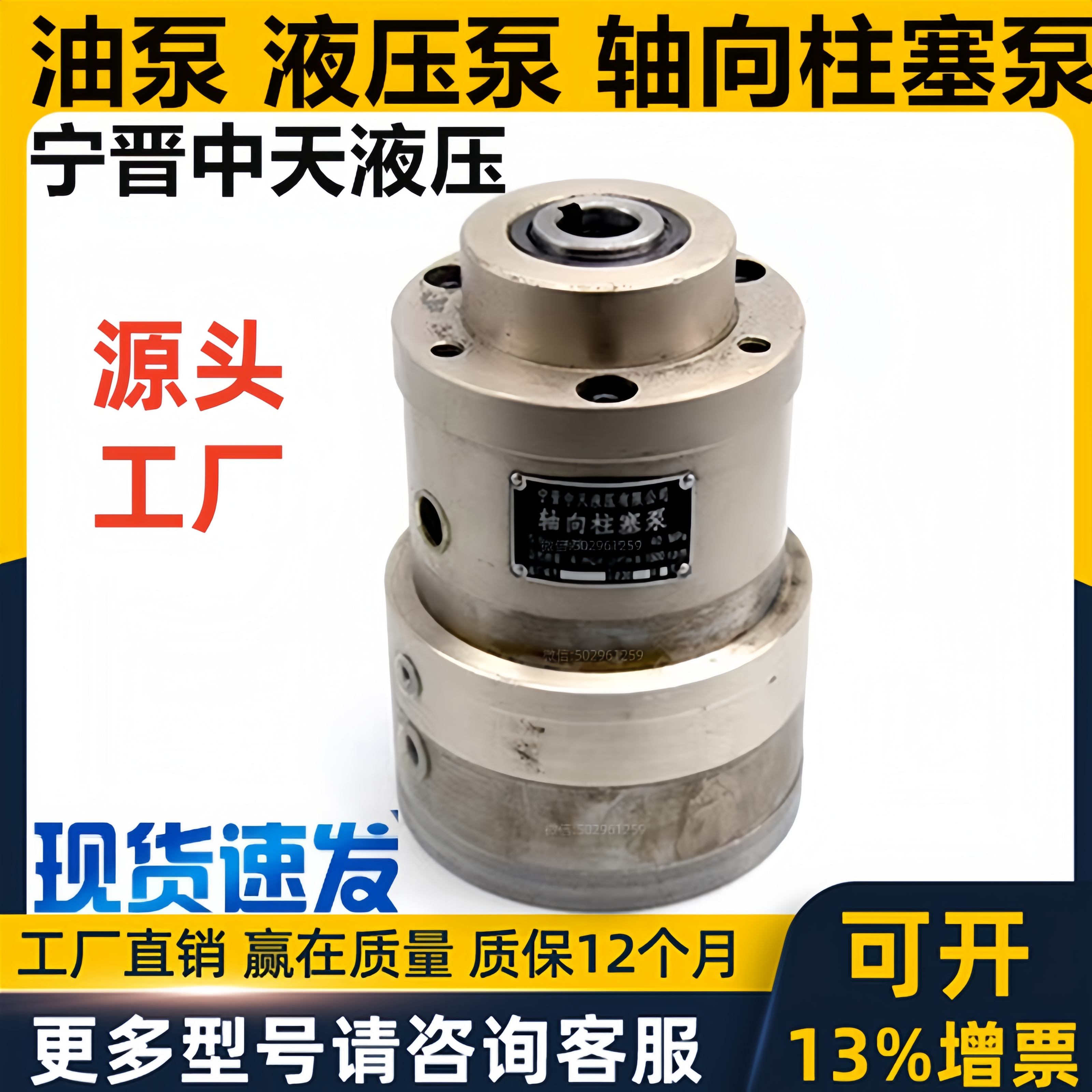 源头工厂宁晋中天液压柱塞泵4ZB1