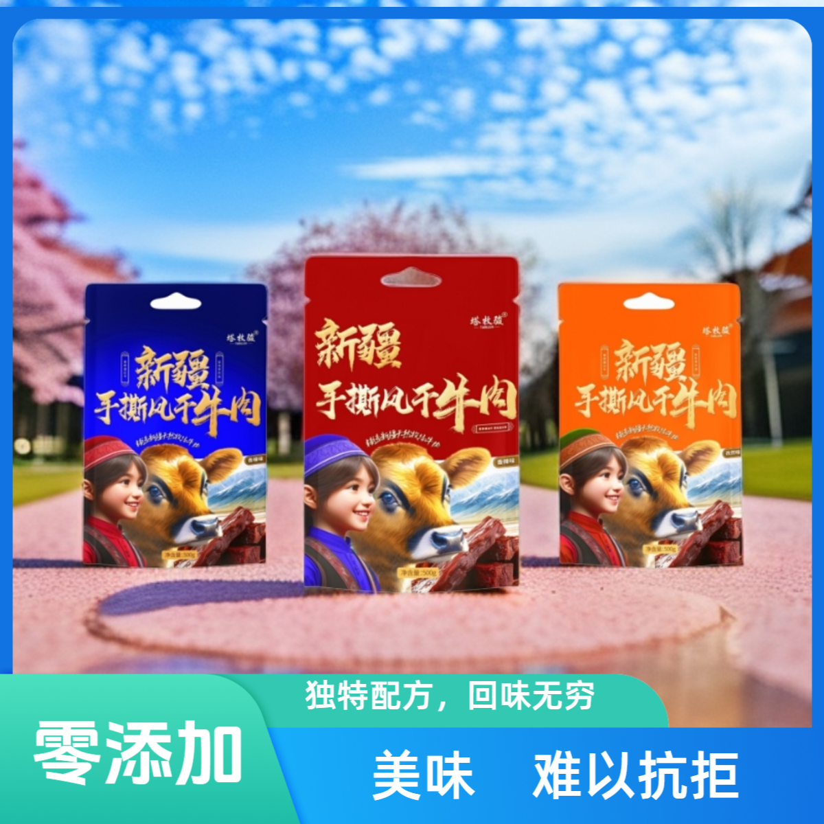 塔牧骏新疆塔城特产手撕风干牛肉干零添加真牛肉500g袋装包邮零食
