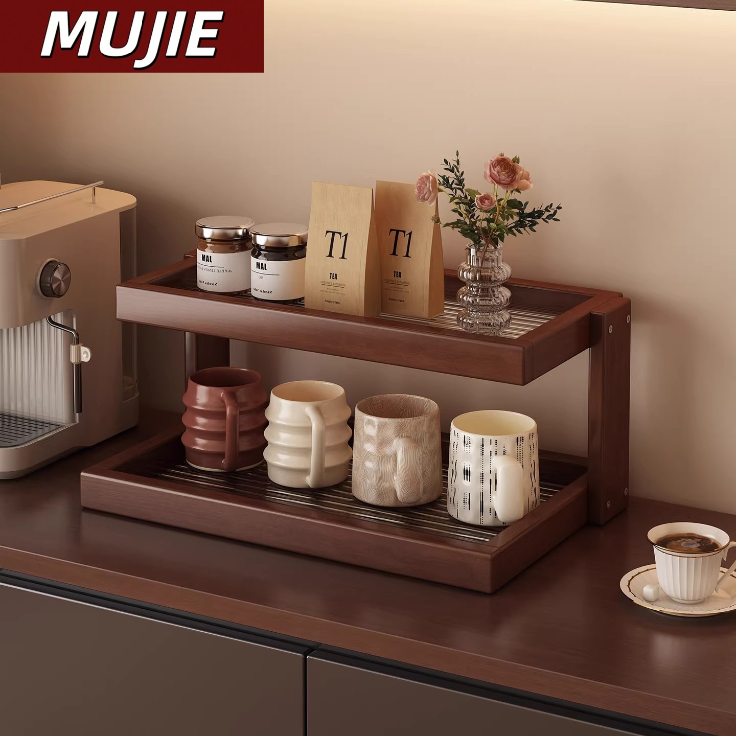 日本进口MUJIE桌面杯架水杯收纳