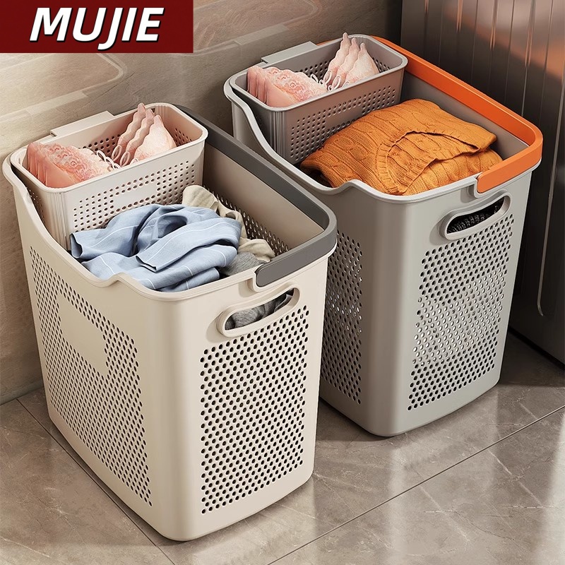 日本进口MUJIE脏衣篓浴室洗衣篮