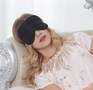 男女真丝眼罩桑蚕丝100双面真丝眼罩助睡眠遮光透气 一只全国包邮