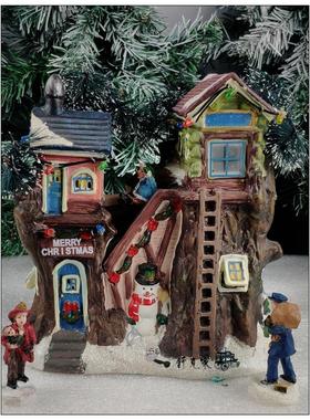 外贸出口欧洲小镇老式街景陶瓷