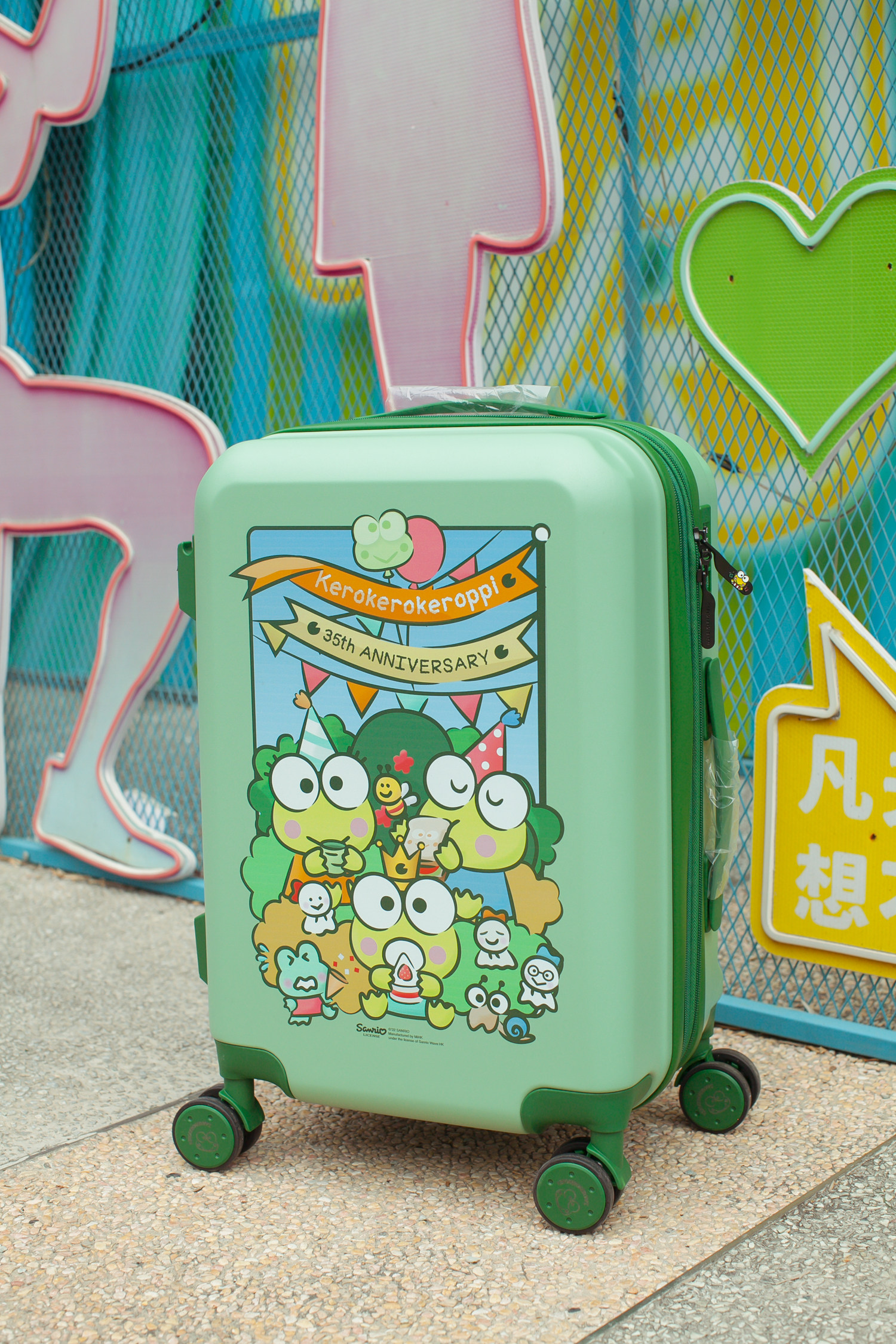 正品大眼蛙可洛比行李箱卡通可爱拉杆箱万向轮旅行箱keroppi密码