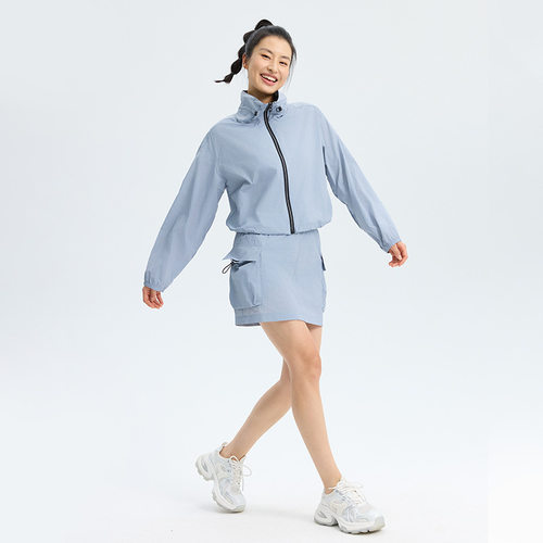 夏季女柔软锦纶防晒服裙子套装