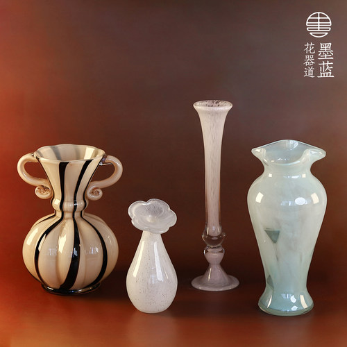 玻璃花瓶装饰摆件高级感