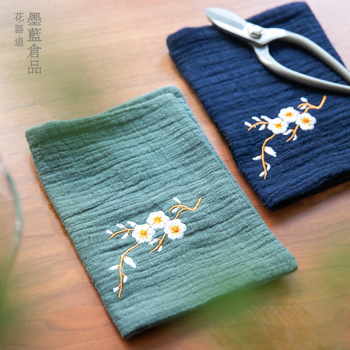 棉麻茶巾茶布 茶道用品配件 手工清洁布日式中式茶道配件花道插花