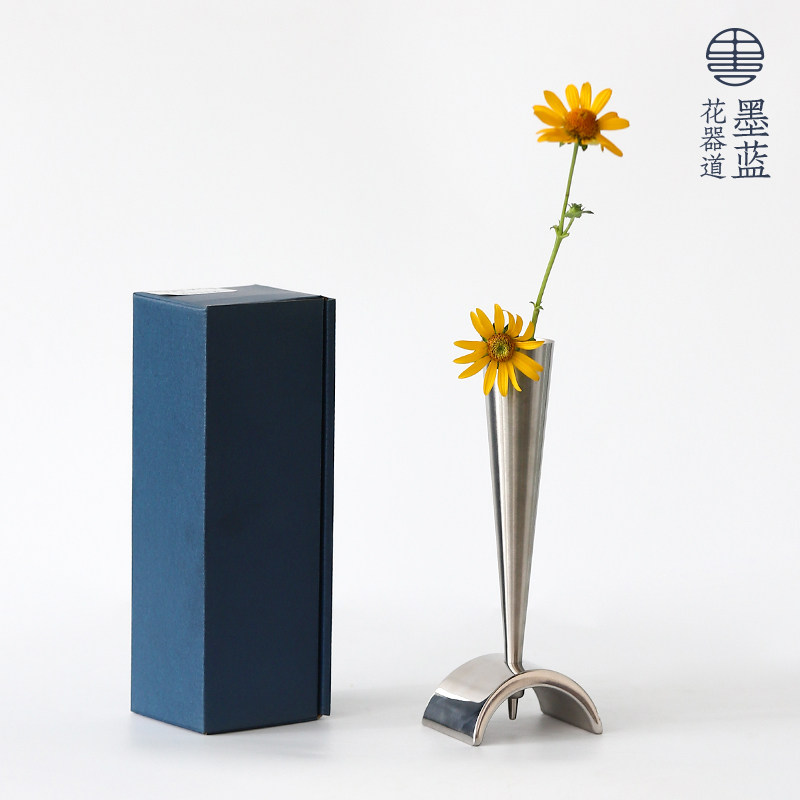 日本进口池坊不锈钢组合花瓶简约艺术立花日式插花器皿花道摆件,鲜花速递/花卉仿真/绿植园艺,花瓶,淘宝优惠券,粉丝福利购,淘宝优惠卷