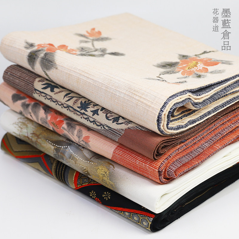 日本回流和服袋带西阵织可做茶席布茶桌旗 中式锦缎茶道茶桌布垫