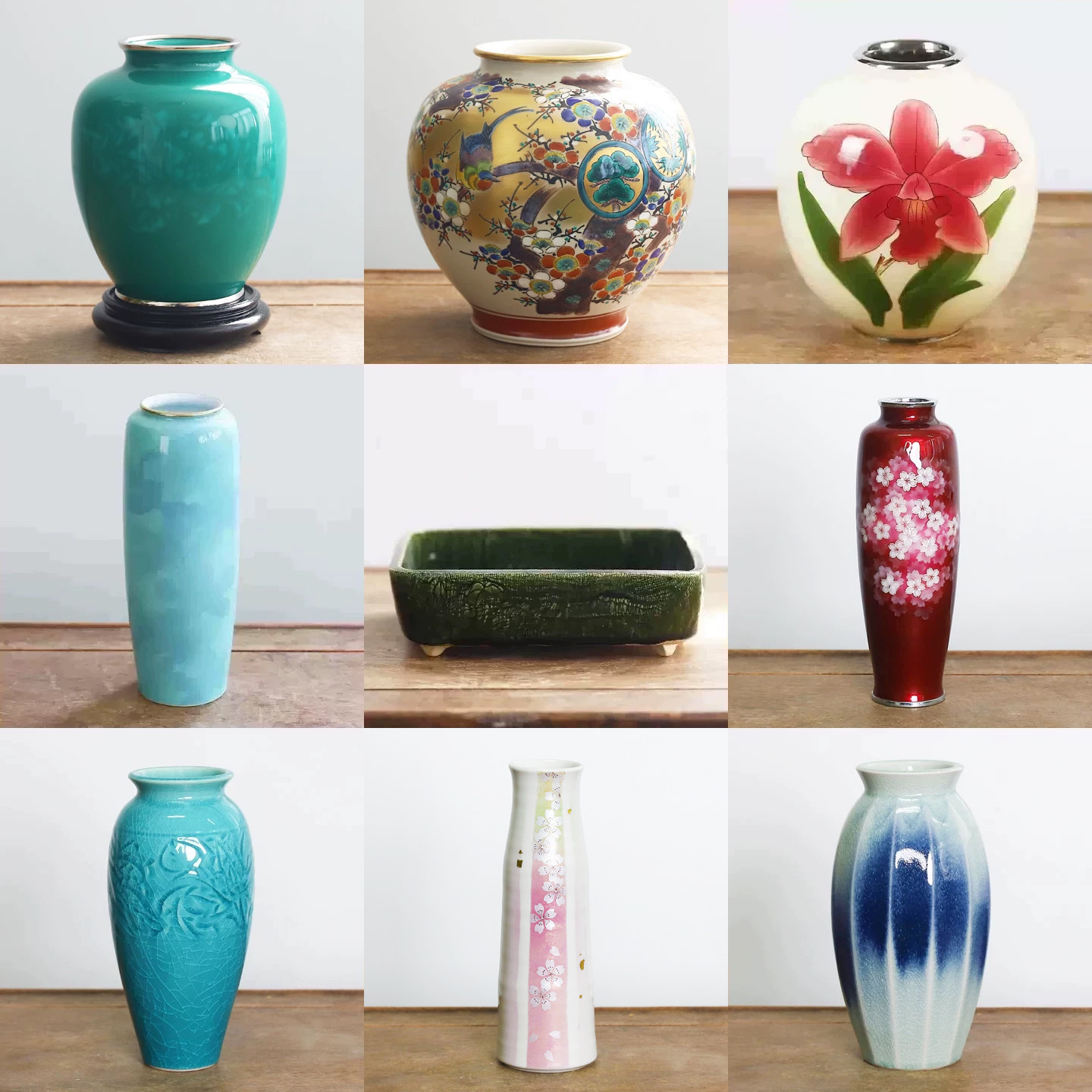 日本回流七宝烧旧物瓷器 九谷烧彩绘花瓶 香兰社老物件摆件装饰,鲜花速递/花卉仿真/绿植园艺,花瓶,淘宝优惠券,粉丝福利购,淘宝优惠卷