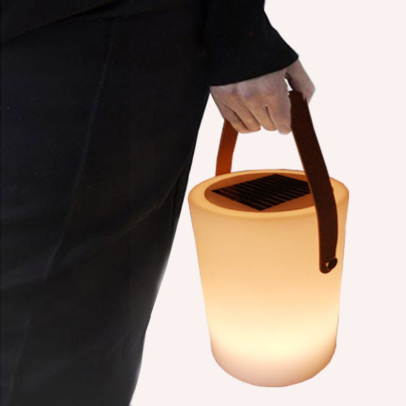 创意led手提式太阳能充电户外露营小夜灯遥控七彩变色大台灯