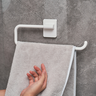 壁挂毛巾架浴室免打孔抹布挂圈厕所毛巾挂环卫生间擦手巾挂架5253