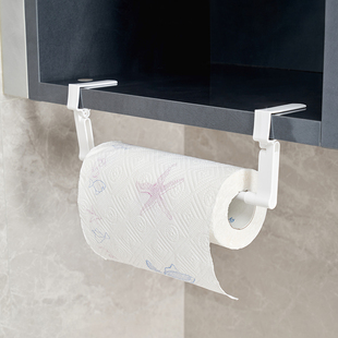 日式吊顶卷纸巾架顶棚纸巾置物架橱柜门免钉卡位式抹布挂杆.6214