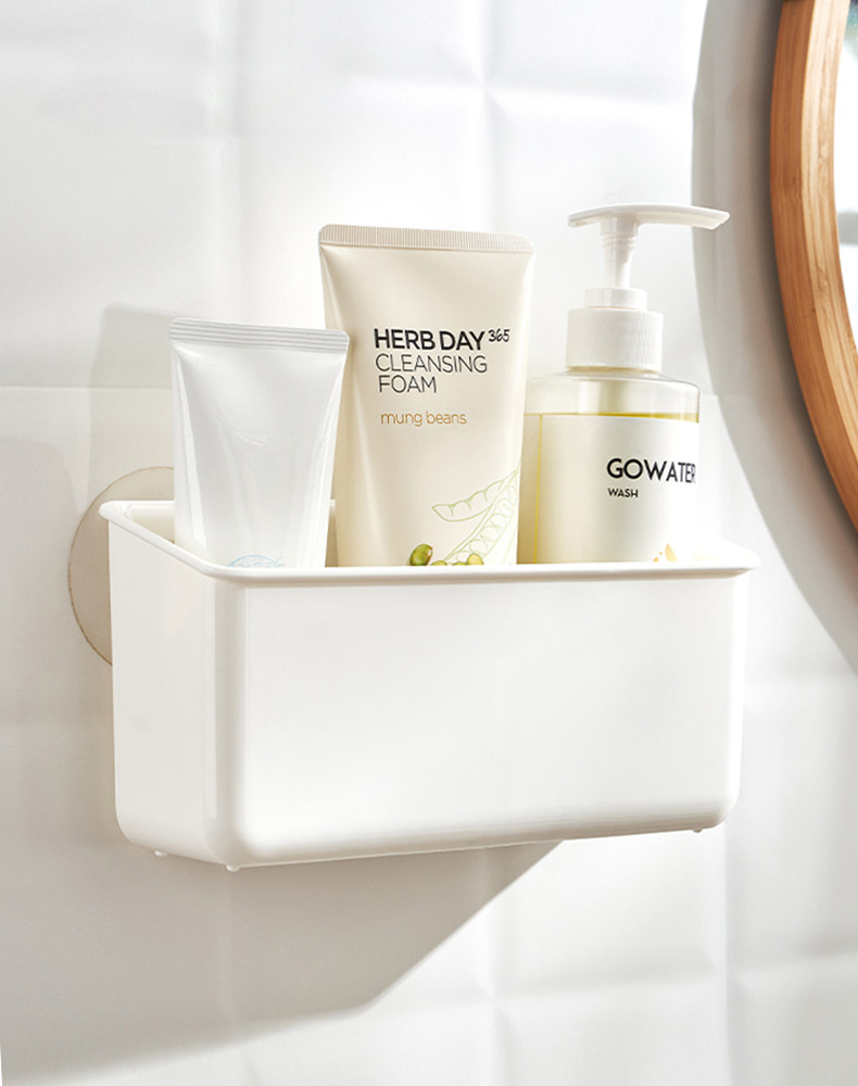 日本无痕贴挂篮免打孔置物架米木