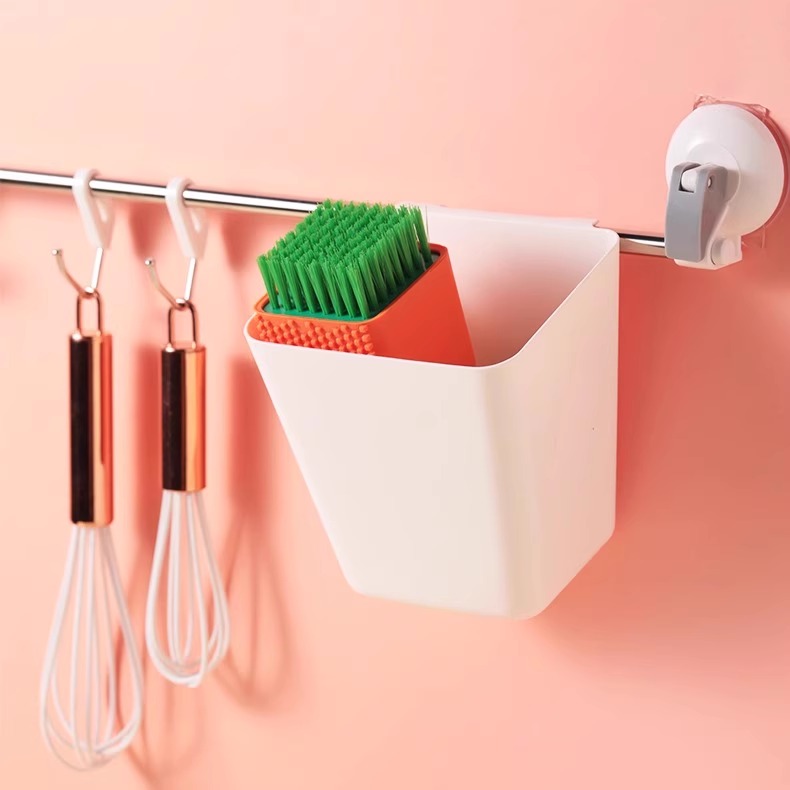 挂式收纳篮带钩挂杆篮卡位置物架