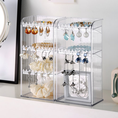 饰品置物架镜柜用窄款带挂钩层架