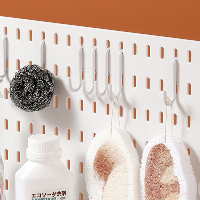 挂钩洞洞板免打孔墙上收纳置物架电竞书桌房电脑桌壁挂式