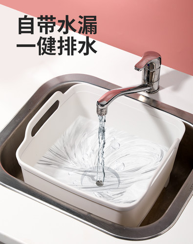 一款自带地漏の水盆不费力排水