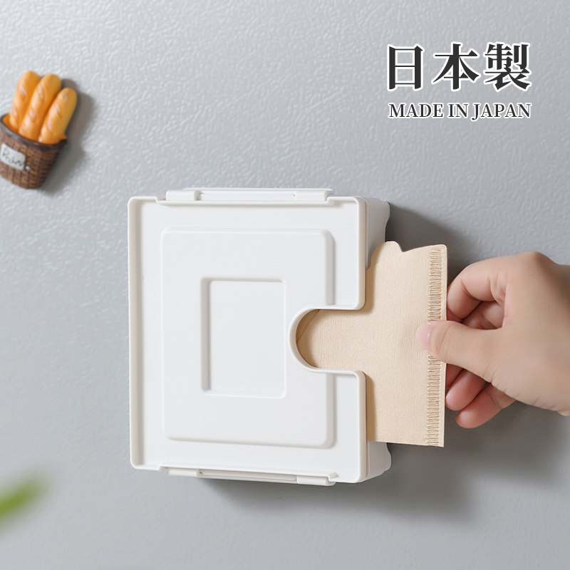 磁吸咖啡滤纸收纳盒冰箱壁挂图片