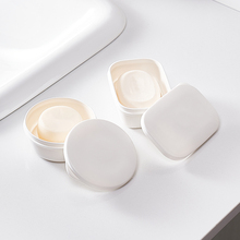 日式旅行用密封皂盒便携式防水香皂收纳盒-圆/方形可选 米木.1367