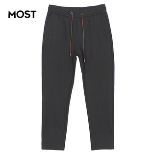 MOST/男装秋季休闲裤子男青年高档系绳松紧腰运动长裤C010202065